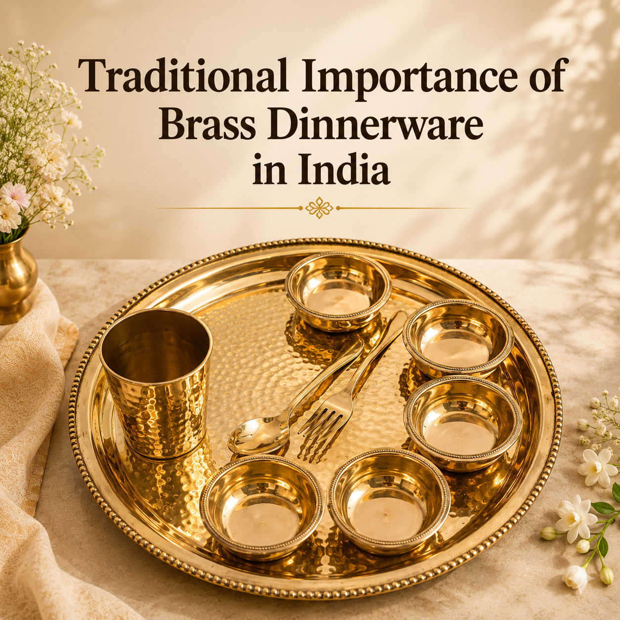 Traditional Importance of Brass Dinnerware in India | A Heritage Dining Tradition