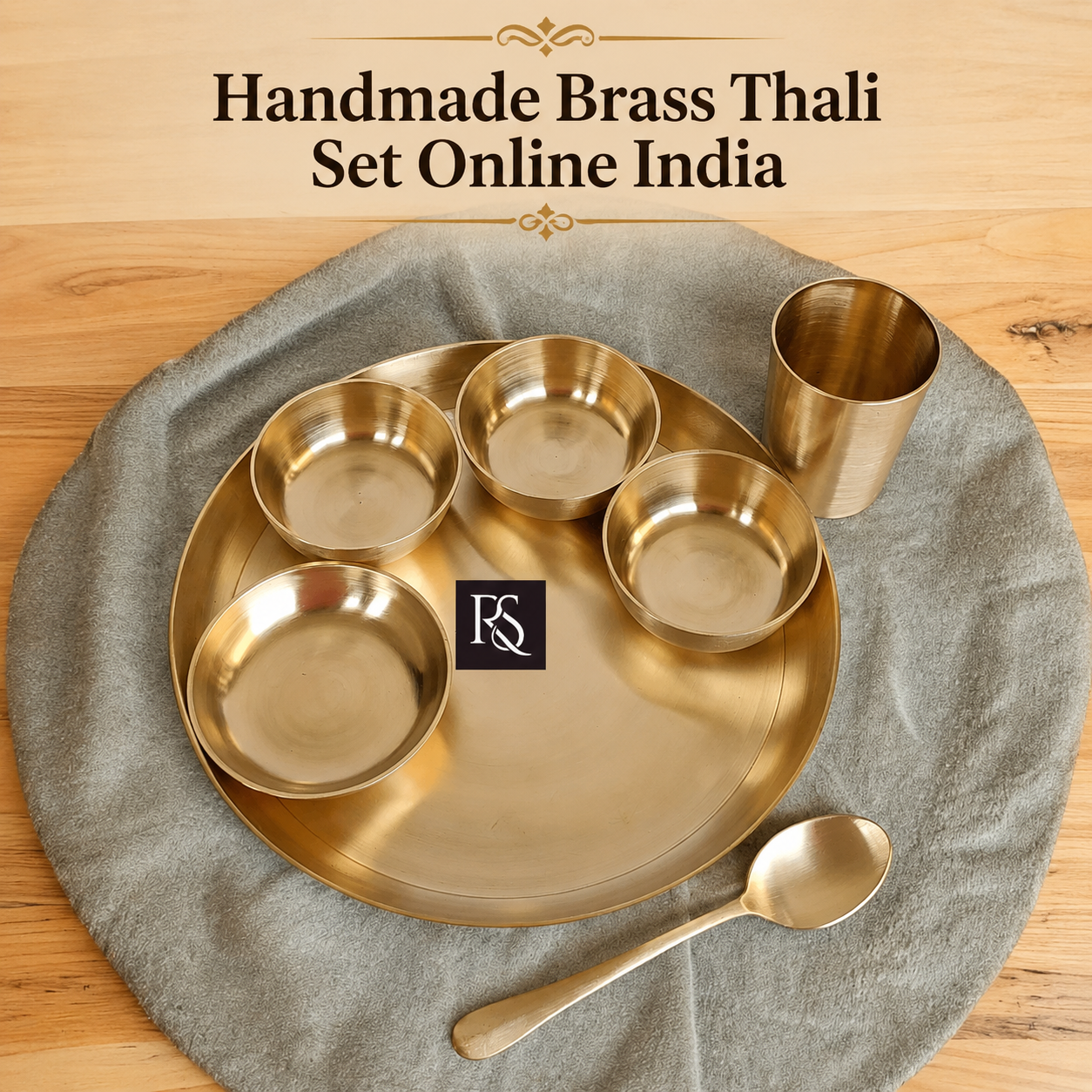 Handmade Brass Thali Set Online India | Traditional Dining Collection