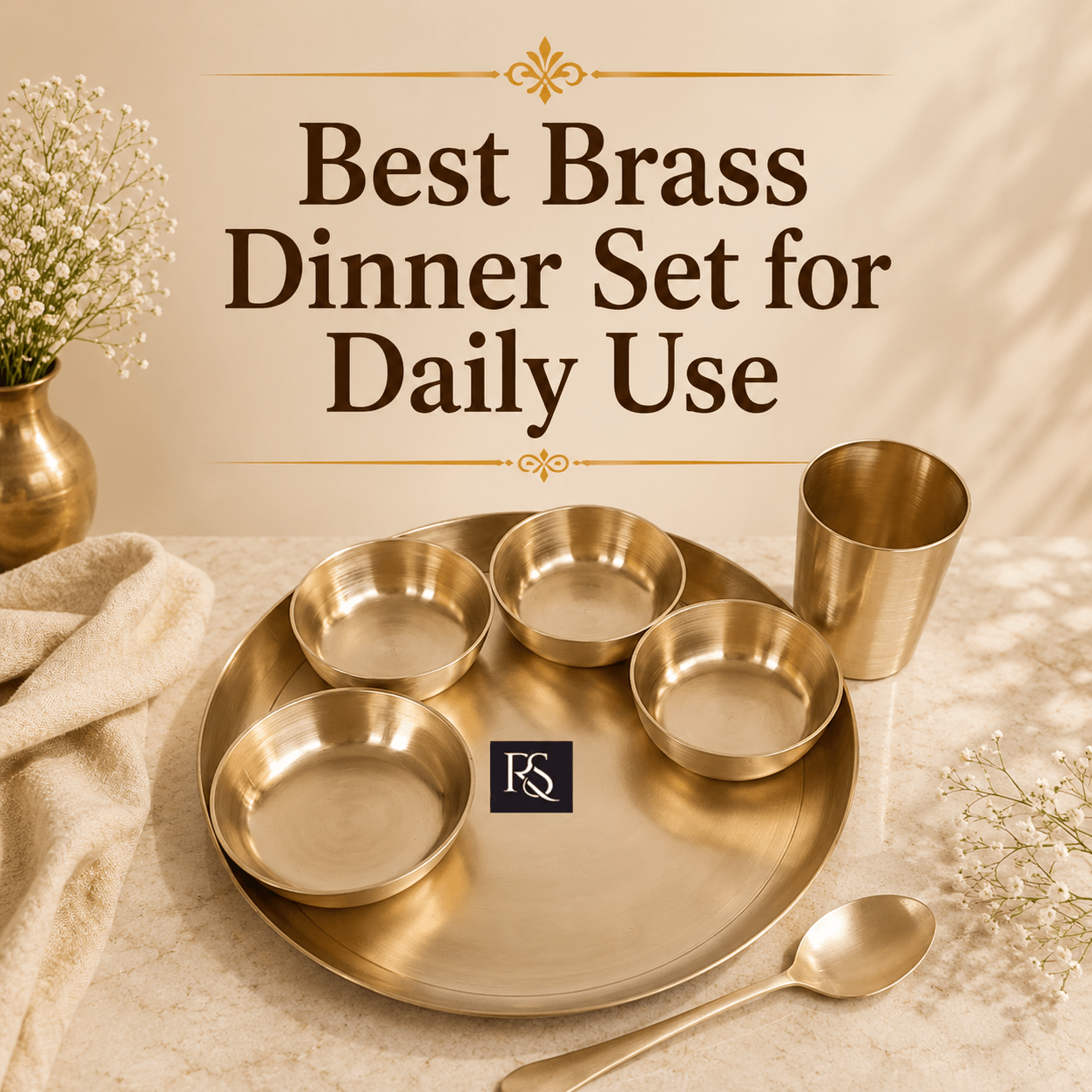 Best Brass Dinner Set for Daily Use | Traditional Dining for Modern Homes - Royalstuffs.com