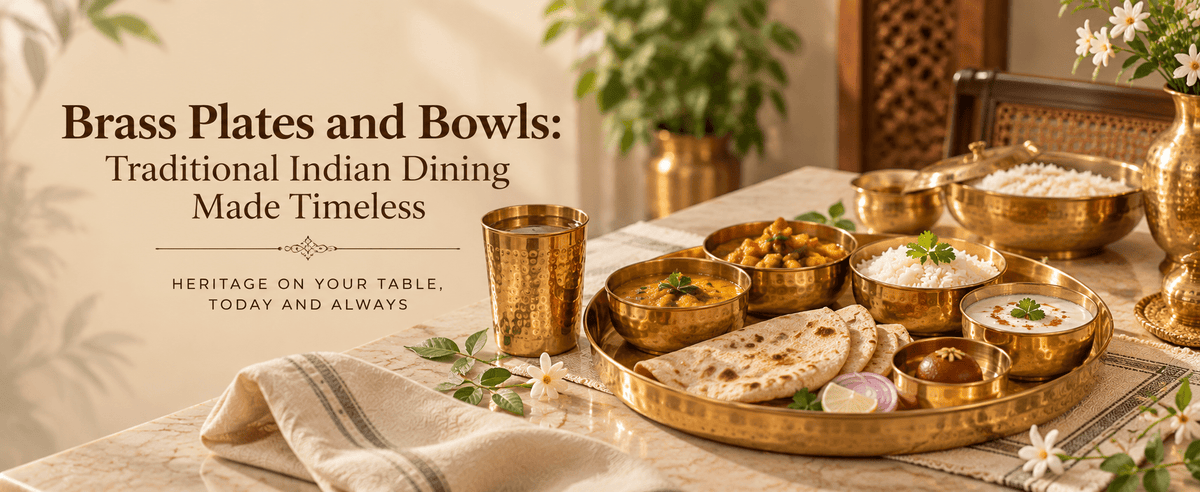 Brass Plates and Bowls: Traditional Indian Dining Made Timeless - Royalstuffs.com