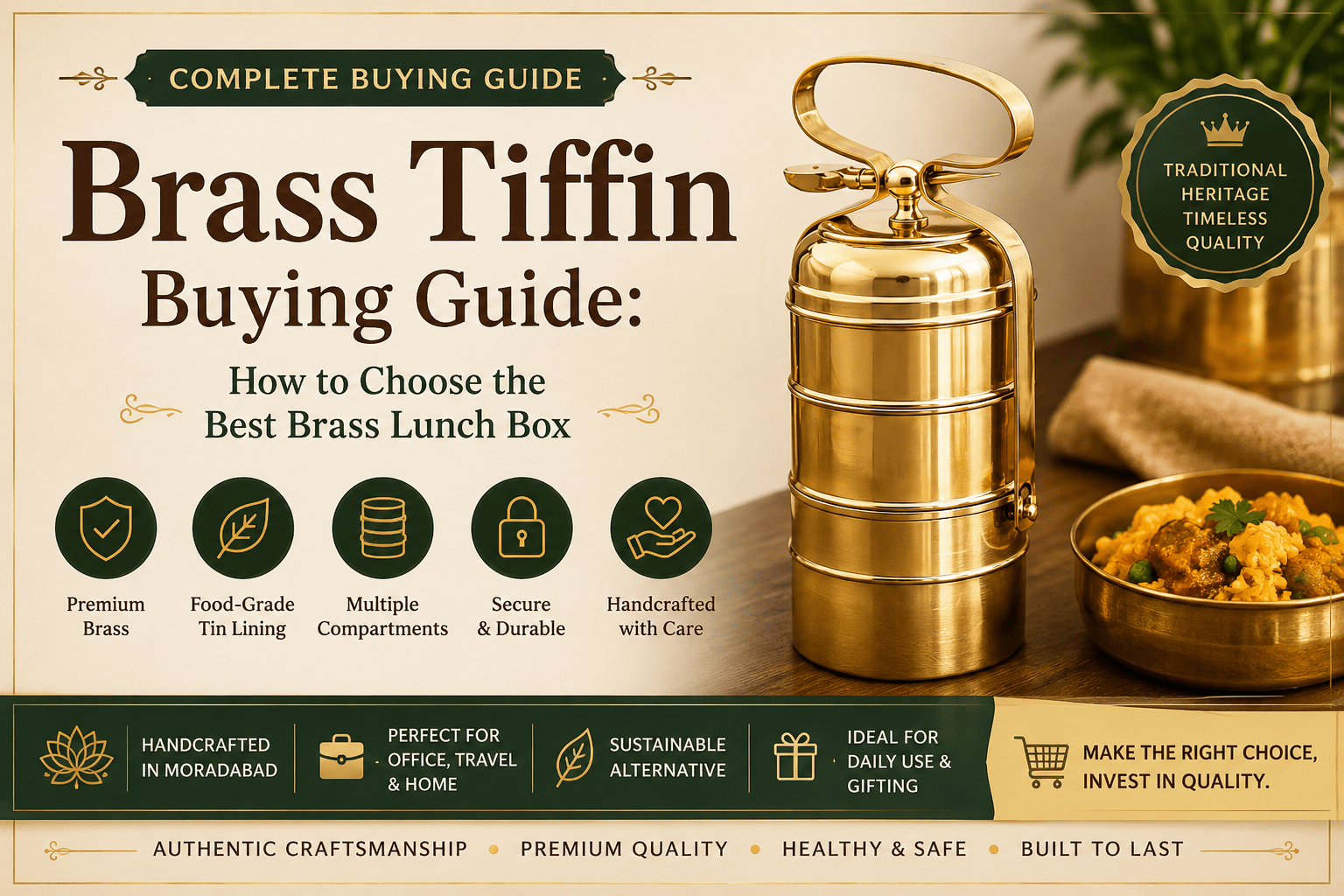 Brass Tiffin Buying Guide: How to Choose the Best Brass Lunch Box - Royalstuffs.com