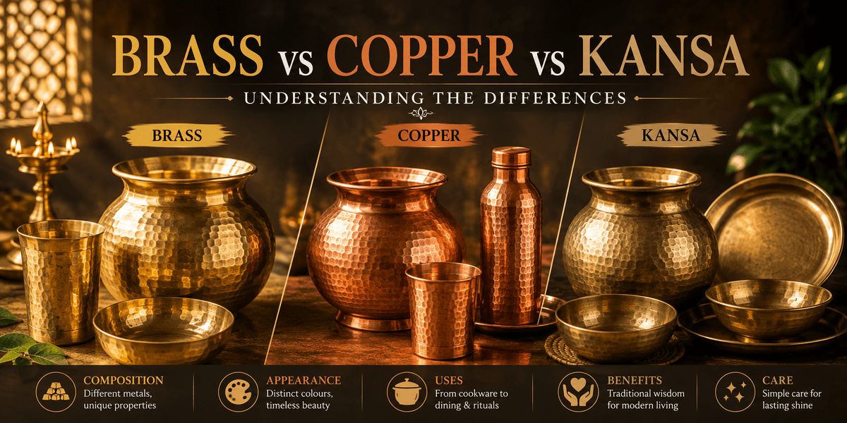 Brass vs Copper vs Kansa: Understanding the Differences - Royalstuffs.com