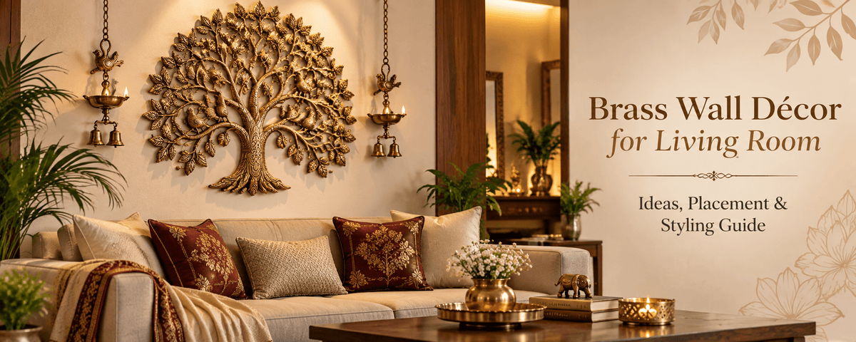 Brass Wall Décor for Living Room: Ideas, Placement & Styling Guide - Royalstuffs.com