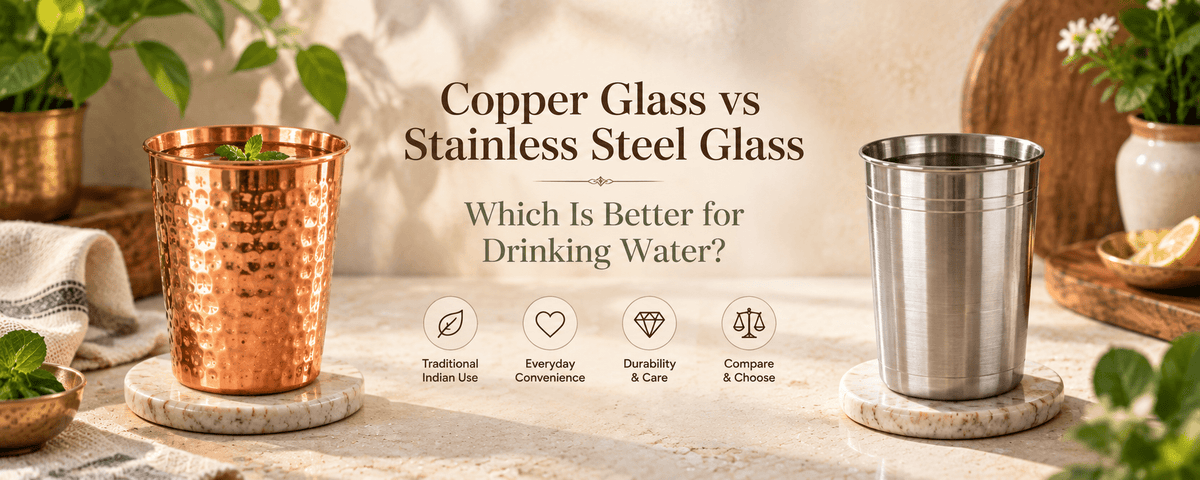 Copper Glass vs Stainless Steel Glass: Which Is Better for Drinking Water? - Royalstuffs.com