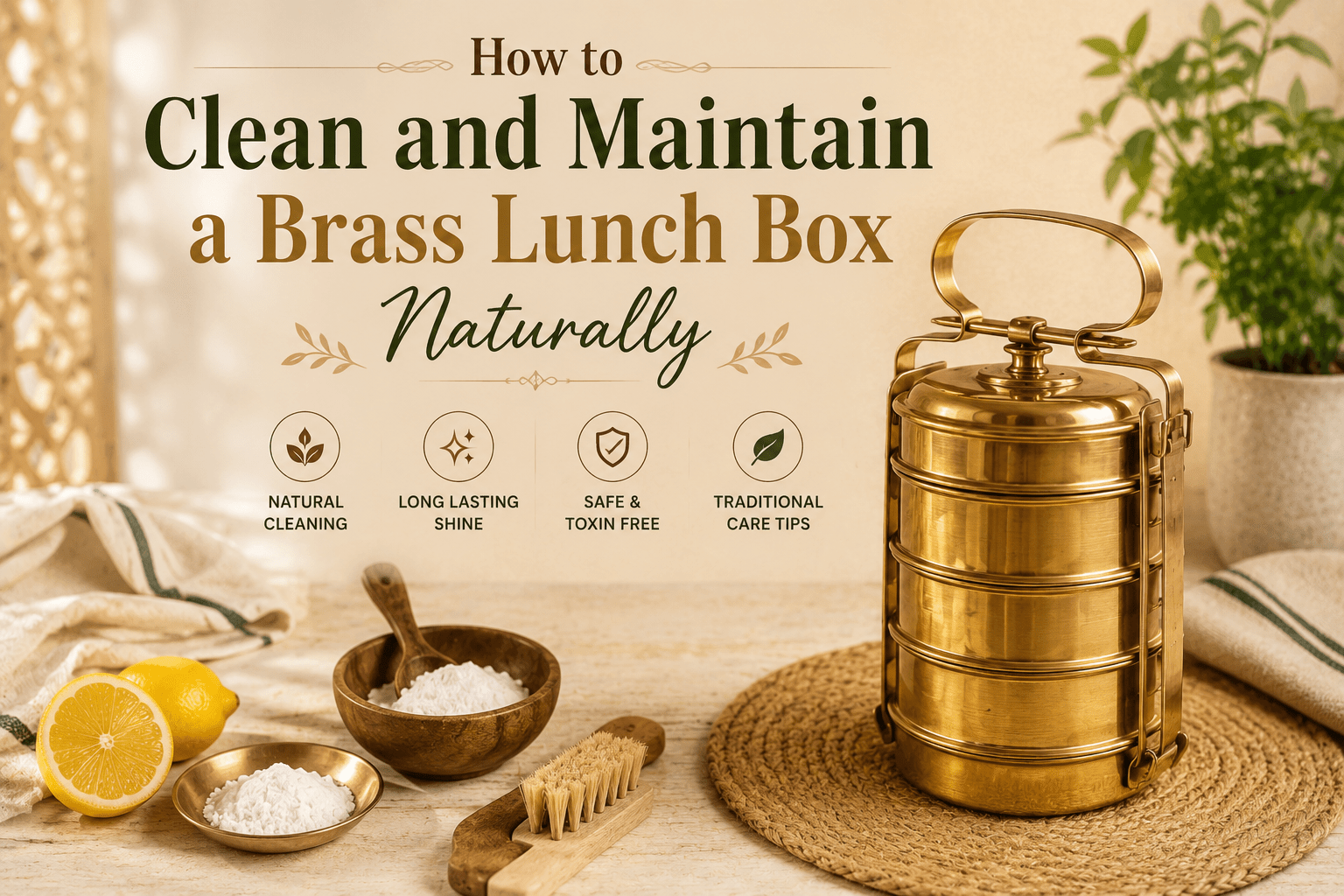 How to Clean and Maintain a Brass Lunch Box Naturally - Royalstuffs.com