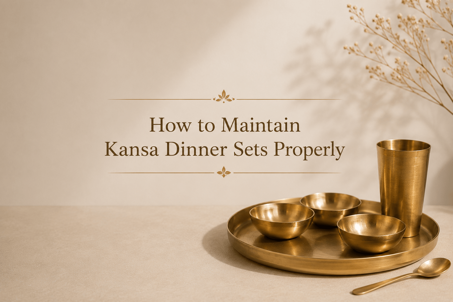 How to Maintain Kansa Dinner Sets Properly | Complete Care Guide - Royalstuffs.com