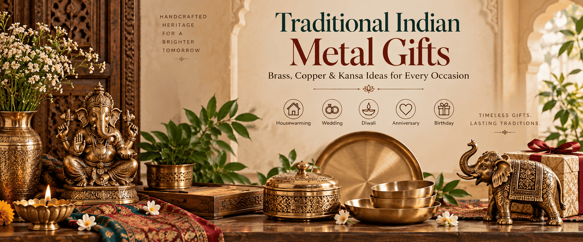 Traditional Indian Metal Gifts: Brass, Copper & Kansa Ideas for Every Occasion - Royalstuffs.com