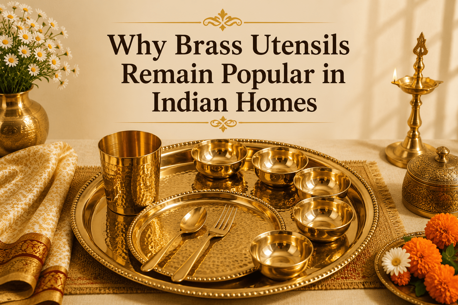 Why Brass Utensils Remain Popular in Indian Homes | A Timeless Tradition - Royalstuffs.com
