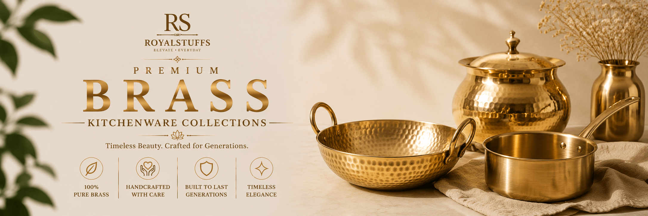 Brass Kitchen Utensils - Royalstuffs.com