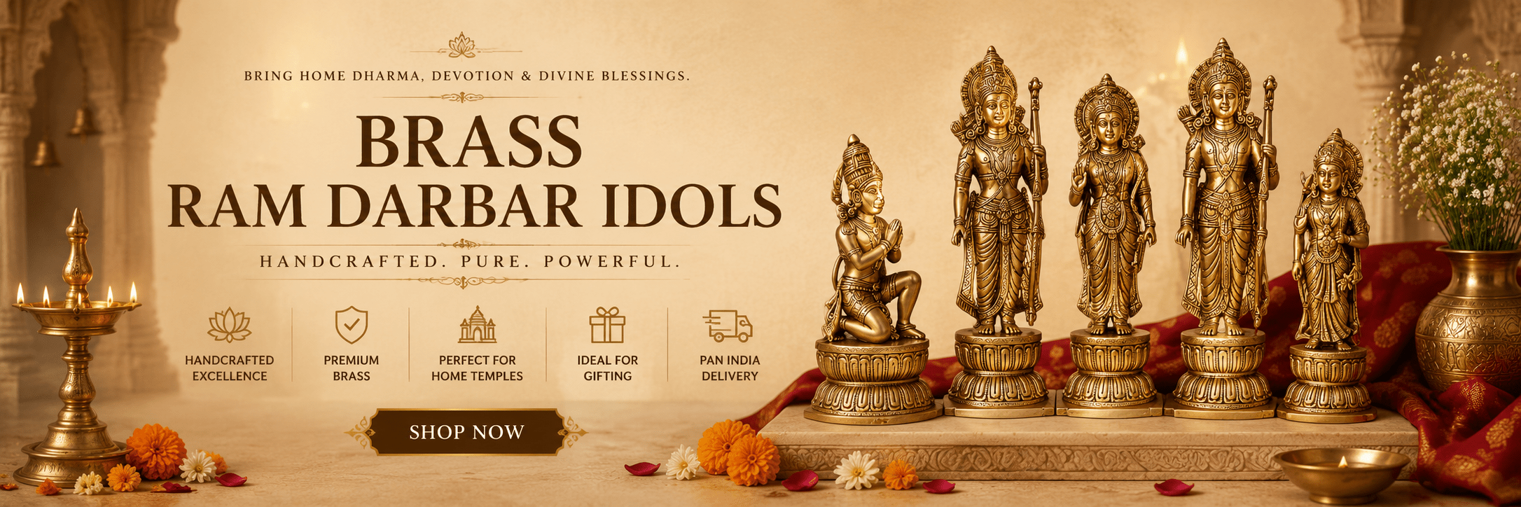 Brass Ram Darbar Idols - Royalstuffs.com