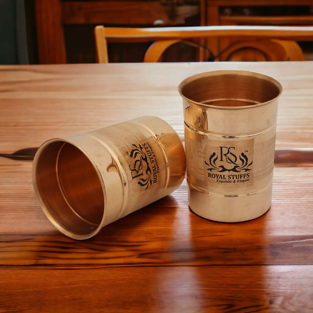 Set of 2 Copper Water Drinking Glass