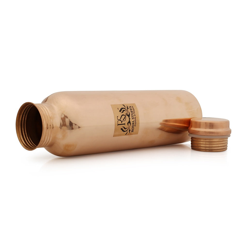 Plain Shine Copper Water Bottle 900ML