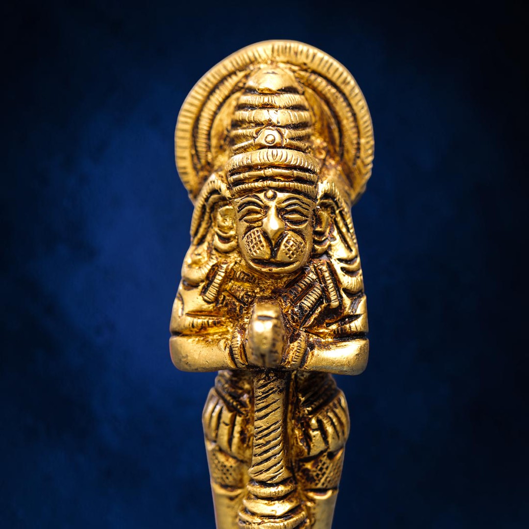 Handcrafted Brass Standing Hanuman Idol (4.2 Inch) | RoyalStuffs
