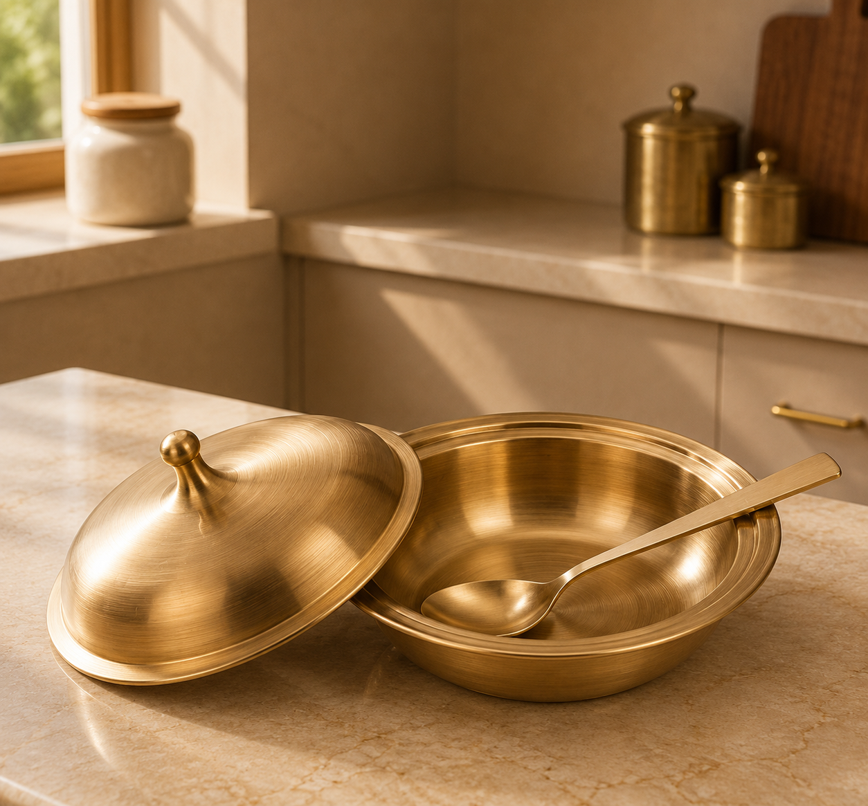 Premium Lotus Leaf Serving Platter - Gold Glittering Finish