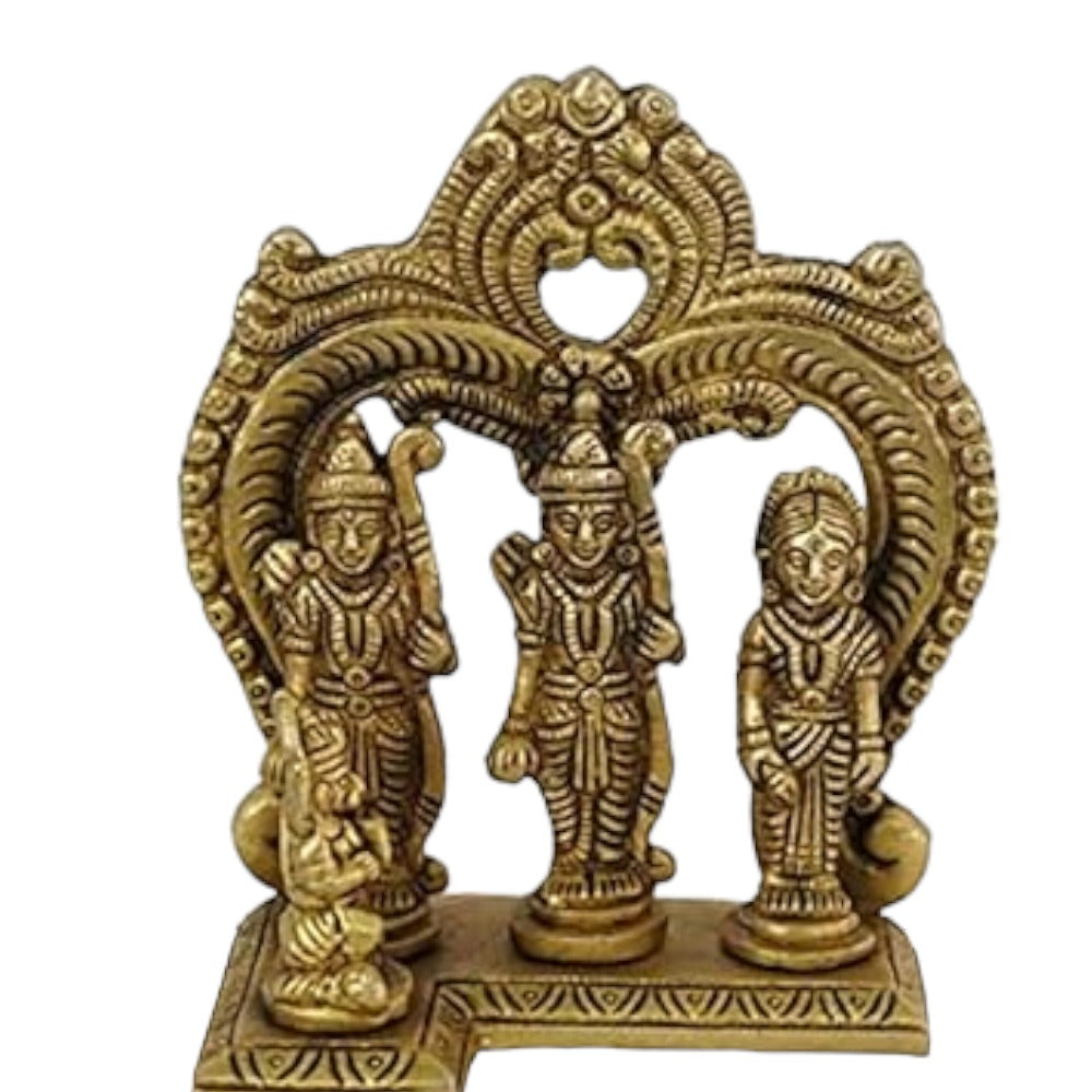 Brass Ram Darbar with Kaman Idol Statue Home/ Office/ Pooja Room/ Temple /Table Decoration Gift ,Height:4.5Inch