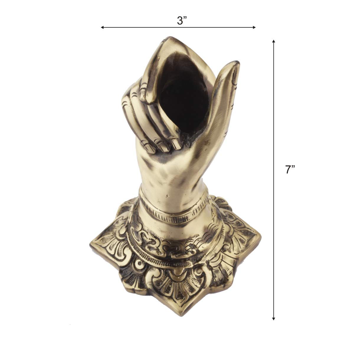 Brass Hand Shape Stylish Pen Pencil Holder 