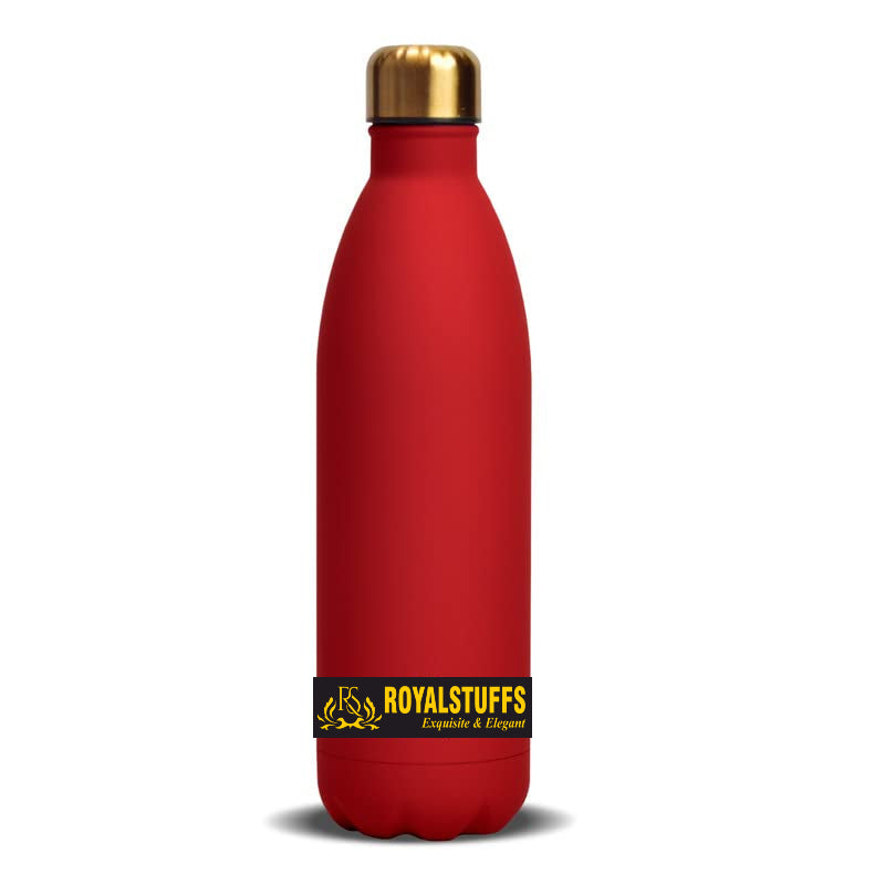 Stainless Steel Vacuum Insulated Flask Hot and Cold Water Bottle Thermo steel, Soft Feather Touch Finish(1000 ML, RED Colour)