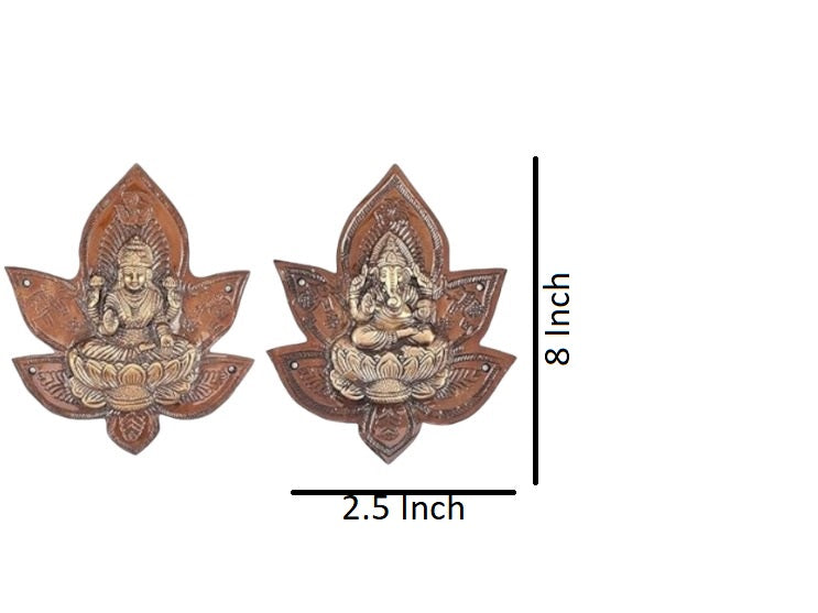 Heavy Brass Lakshmi Ganesh Patta Wall and Door Hanging Showpiece Brass Antique Unique Design