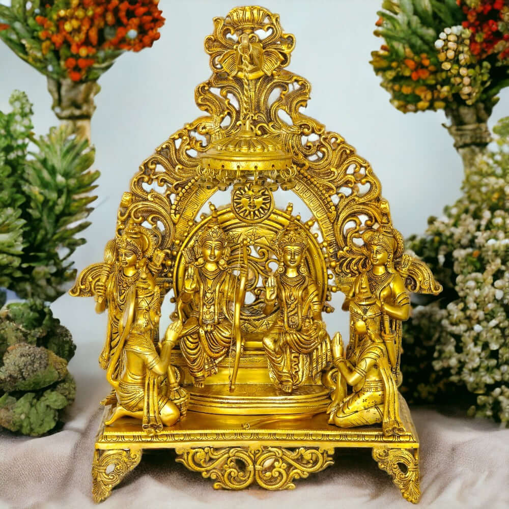 India Rama Durbar - Brass Statue,Height:23 Inch , Weight:25 Kg