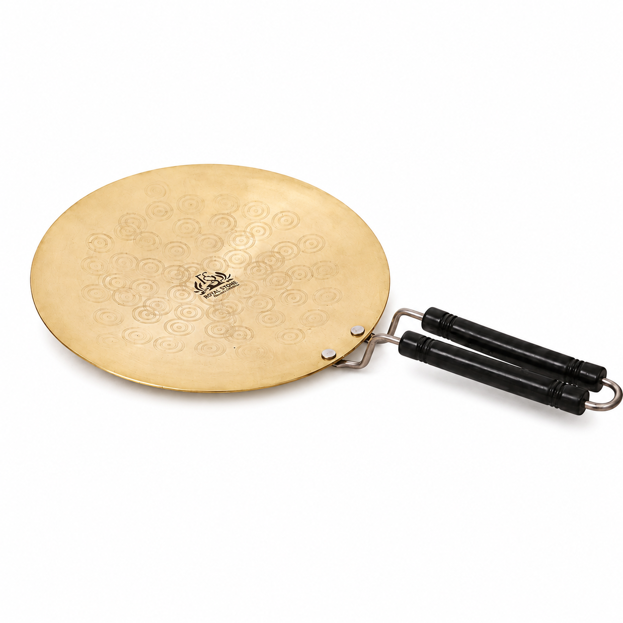 Heavy Weighted Brass Tawa/Tawa for Roti/Chapati/Naan with Double Handle