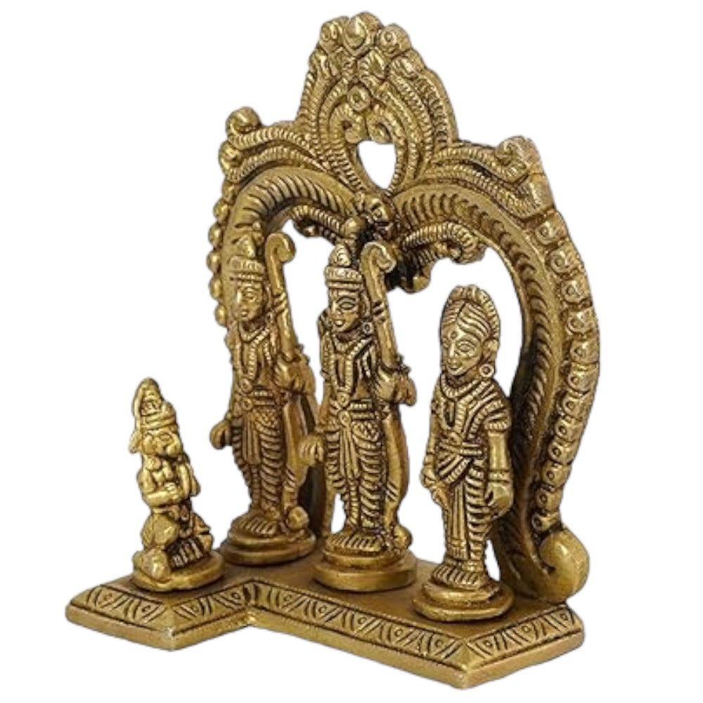 Brass Ram Darbar with Kaman Idol Statue Home/ Office/ Pooja Room/ Temple /Table Decoration Gift ,Height:4.5Inch