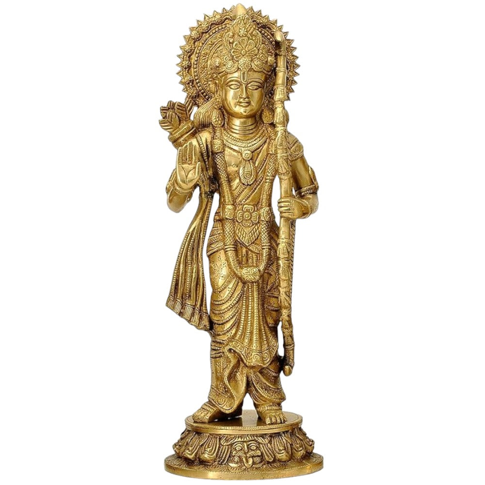 Shri Ram Darbar Brass Statue Set (Rama, Sita, Lakshman, Hanuman),Height:15.5 Inch,Weight:17.7 Kg.