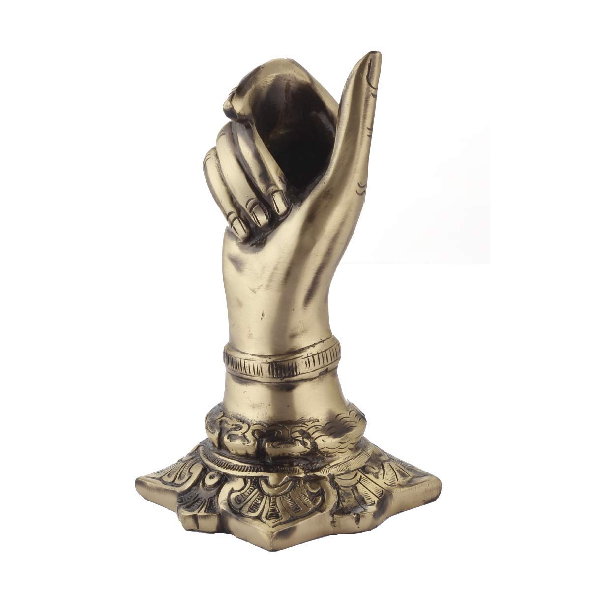 Brass Hand Shape Stylish Pen Pencil Holder 