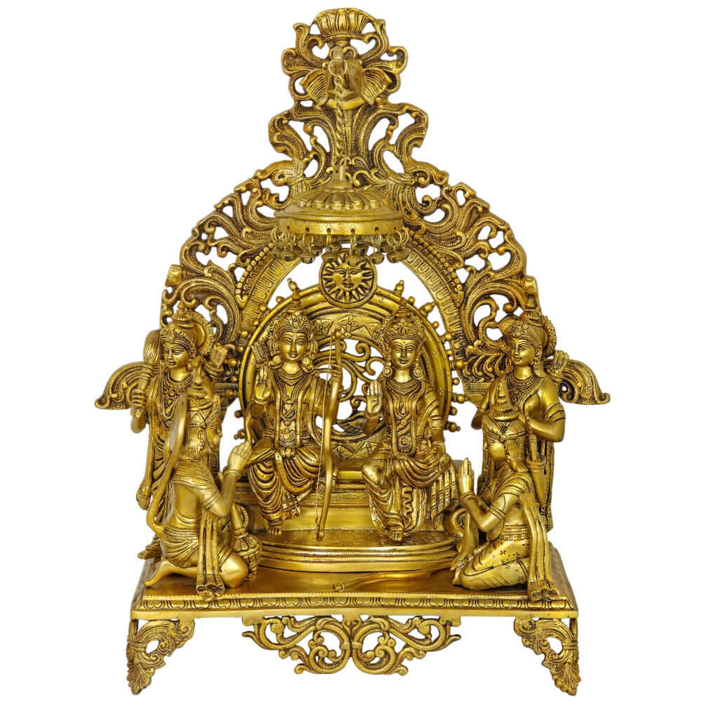 India Rama Durbar - Brass Statue,Height:23 Inch , Weight:25 Kg