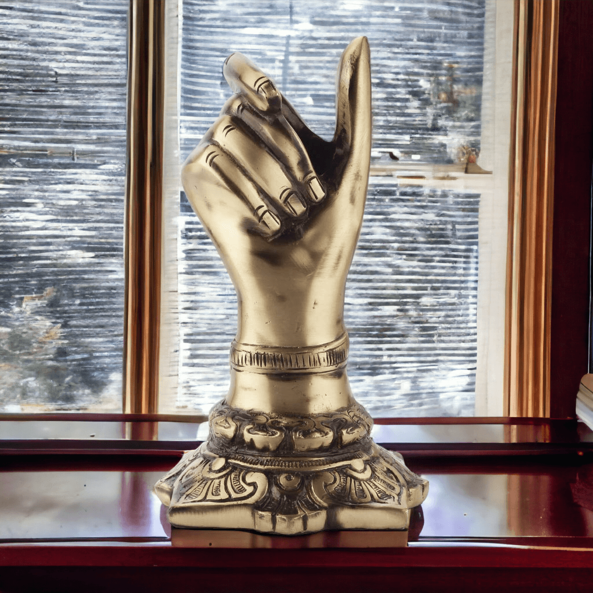 Brass Hand Shape Stylish Pen Pencil Holder
