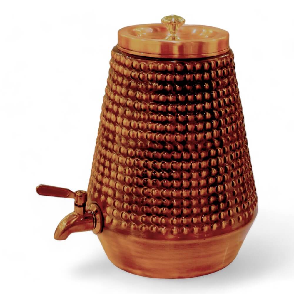5 L Hammered Antique Copper Water Dispenser - 5000 ML - Royalstuffs.com