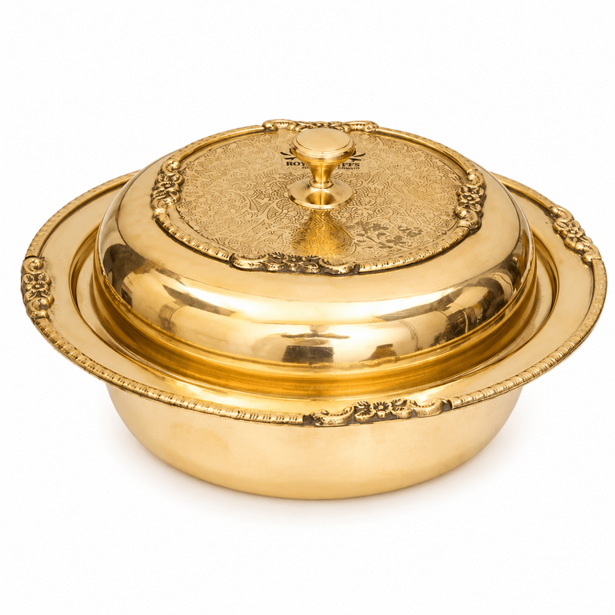 500 ml I Brass Serving Donga Dinnerware | Tableware | Serving Cutlery | Brass Utensils - Royalstuffs.com
