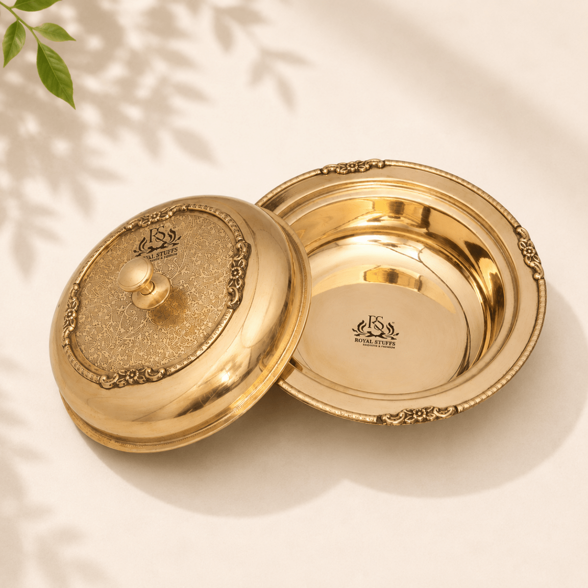 500 ml I Brass Serving Donga Dinnerware | Tableware | Serving Cutlery | Brass Utensils - Royalstuffs.com