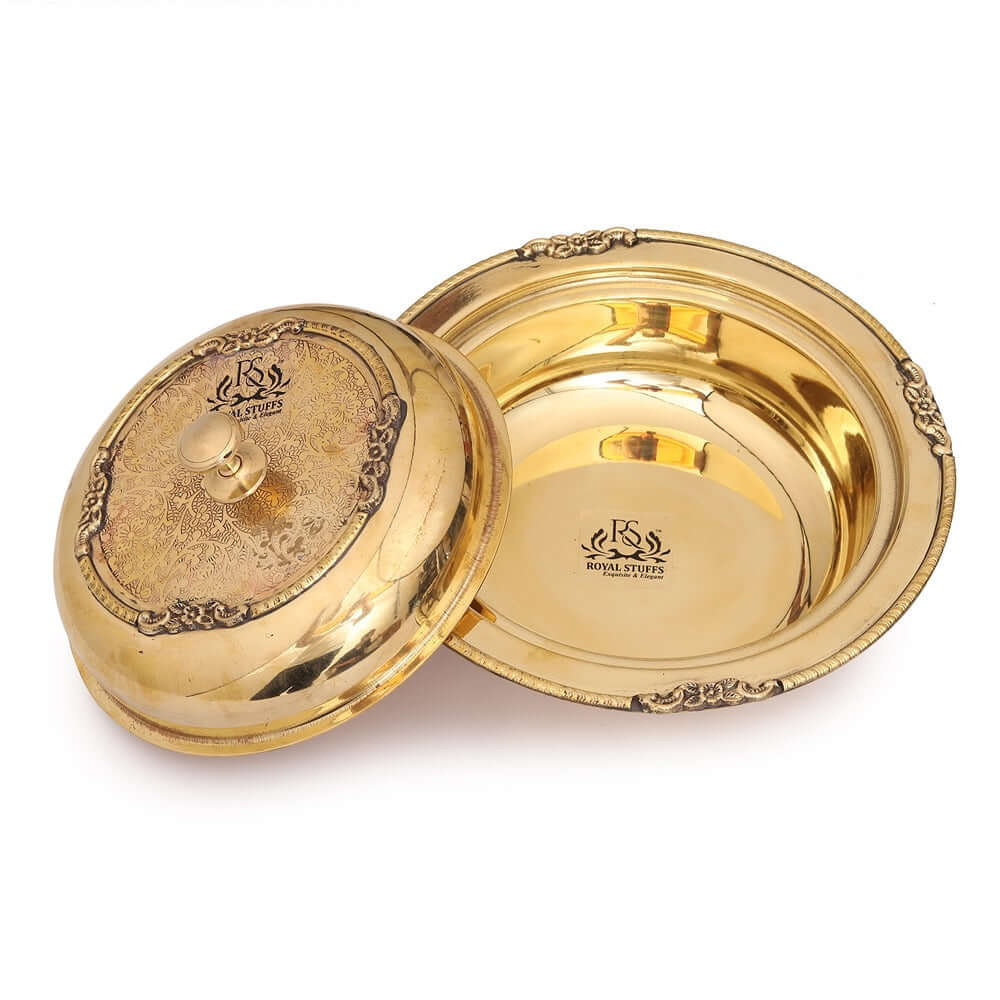 500 ml I Brass Serving Donga Dinnerware | Tableware | Serving Cutlery | Brass Utensils - Royalstuffs.com