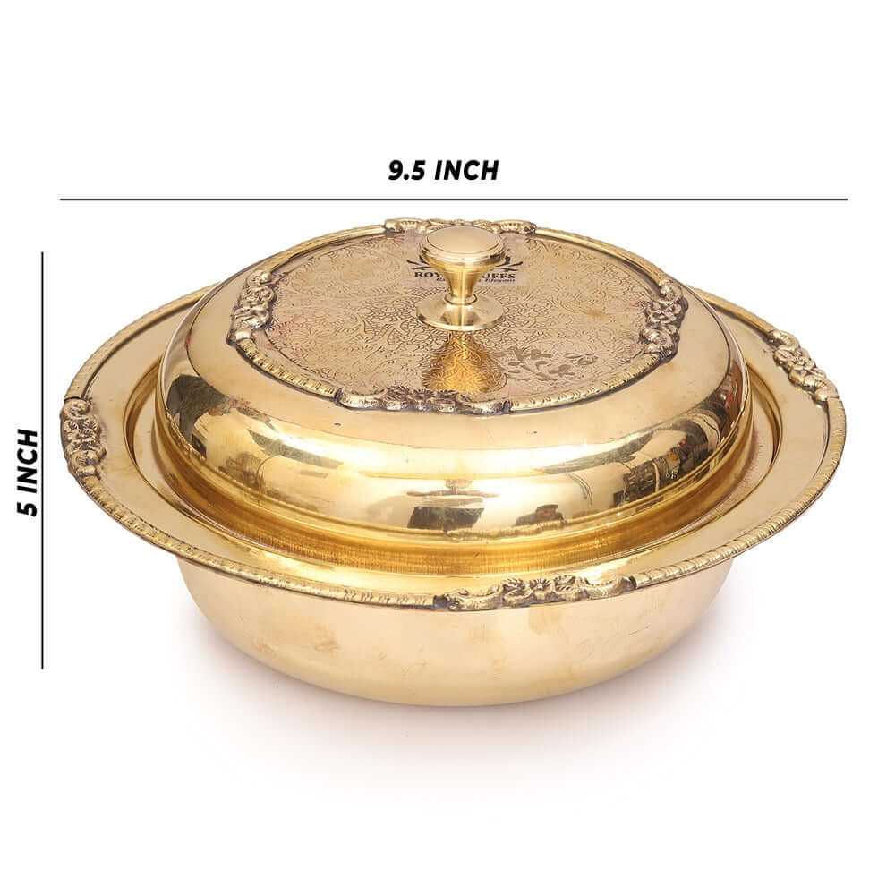 500 ml I Brass Serving Donga Dinnerware | Tableware | Serving Cutlery | Brass Utensils - Royalstuffs.com