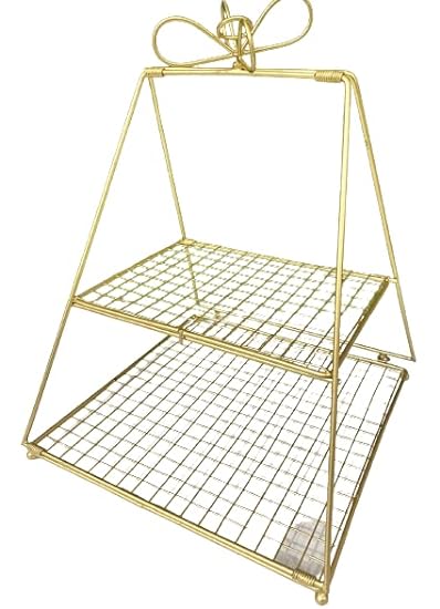 ROYALSTUFFS Two Tier Metal Basket (15 Inch)