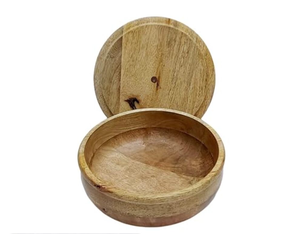 ROYALSTUFFS Wooden Bowl with lid – Insulated Casserole