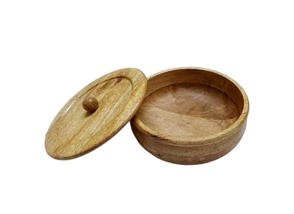 ROYALSTUFFS Wooden Bowl with lid – Insulated Casserole