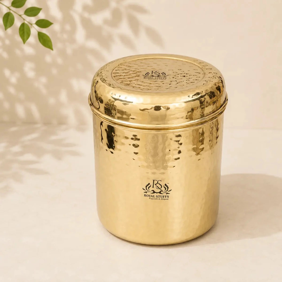 6 All Size Set of Brass Containers | Brass Storage Boxes | Brass Dabba - Royalstuffs.com