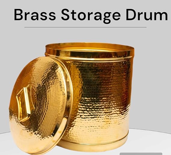 Pure Brass Storage Pawali Traditional Container Brass Container Brass Storage Box