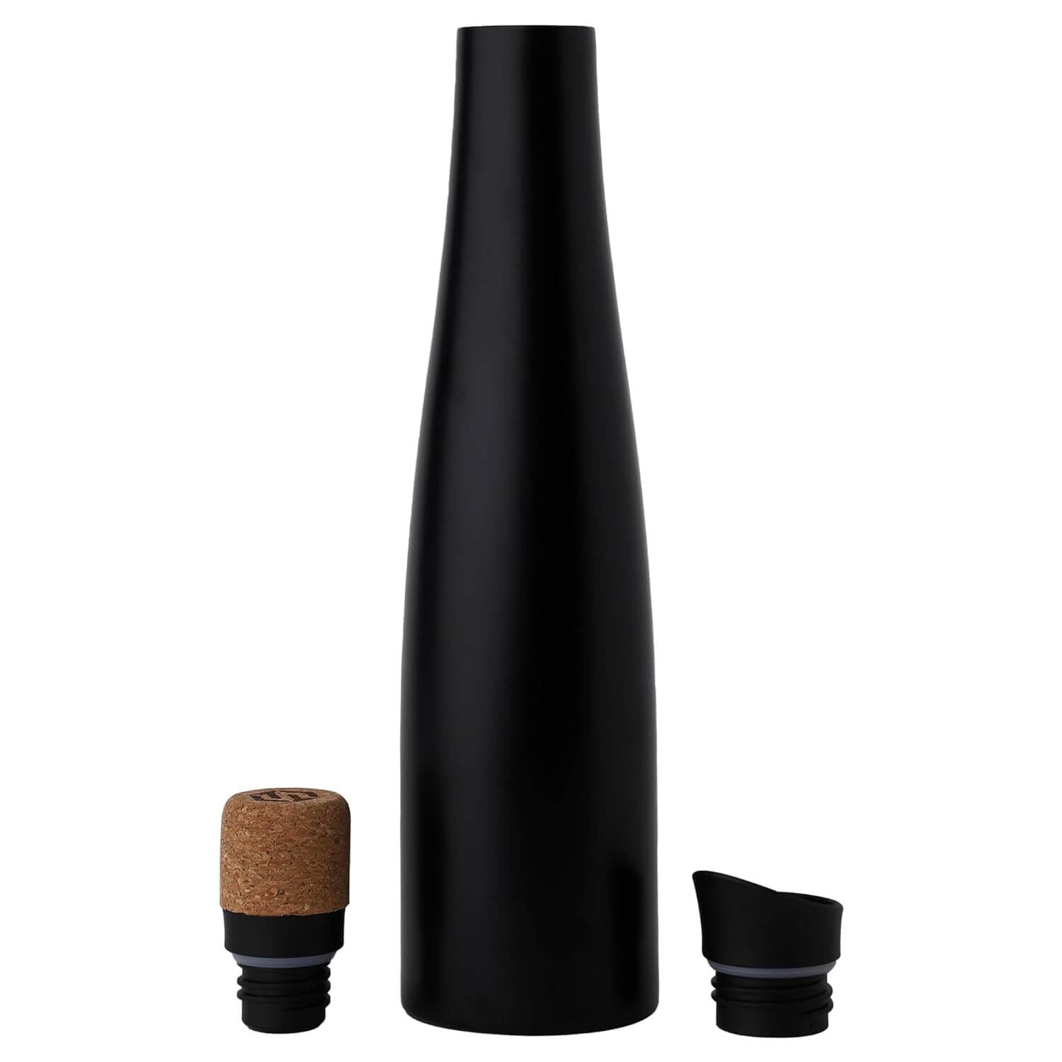 Premium Stainless Steel with 100% Copper Insulation Double Wall Vacuum Insulated BPA Free Water Bottle, Sports Thermos Flask Keeps Hot 12 Hours, Cold 24 Hours (750 ML, Black, 1)