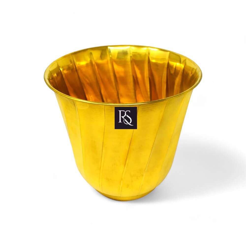 Unique Shape Brass Handcrafted Decorative Planter for Indoor & Outdoor Use