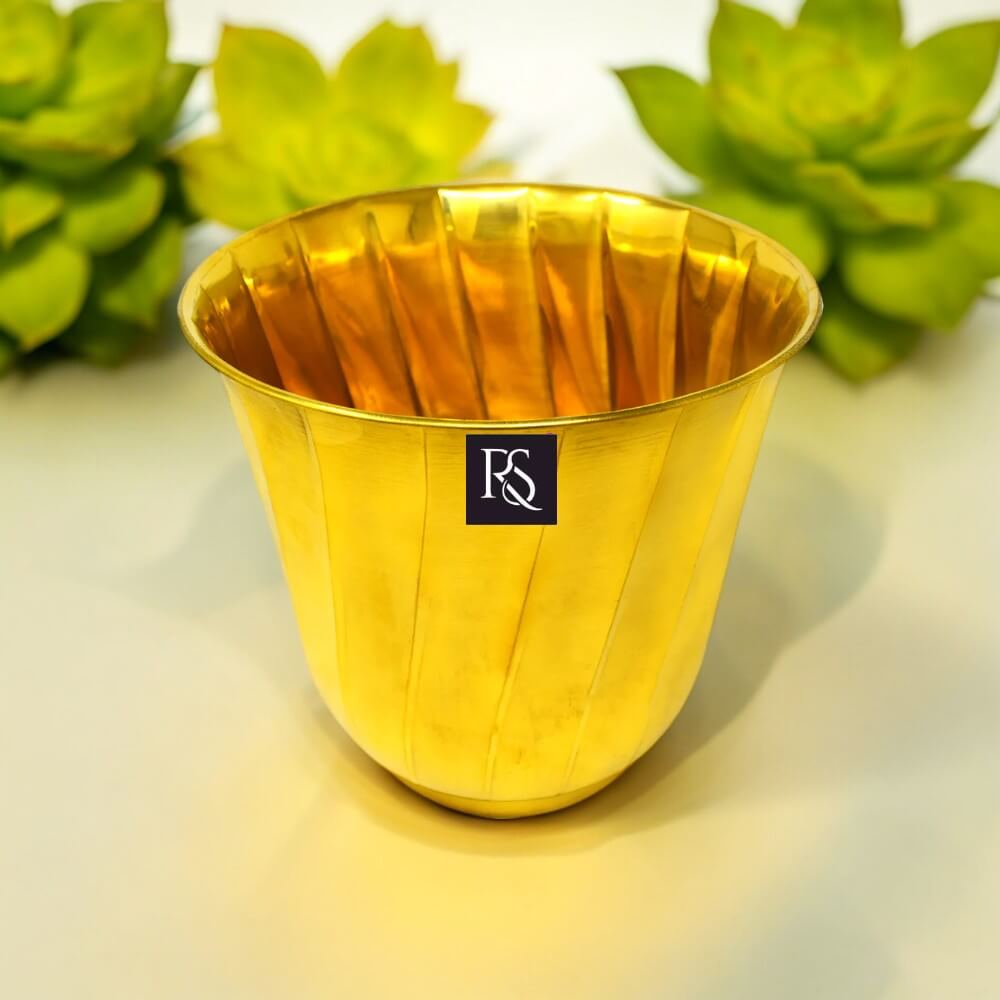 Unique Shape Brass Handcrafted Decorative Planter for Indoor & Outdoor Use