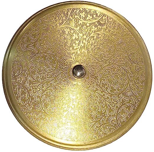 Pure Brass Spice Box (Masala Dani) Set With 1 Spoon And 7 Containers For Kitchen