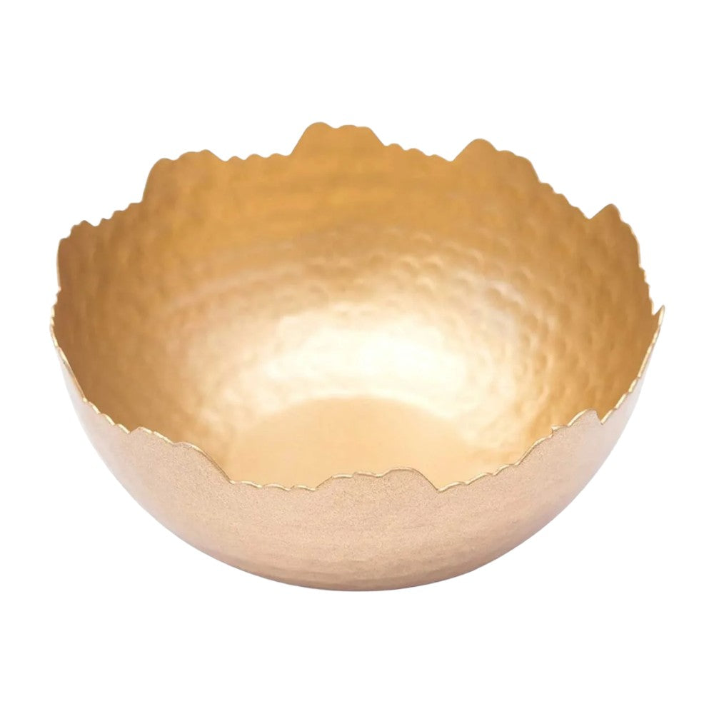 ROYALSTUFFS Gift Packing / Decorative Bowl / Candle Holder Hammered Bowl – 4 inches Gold (160 Gram)