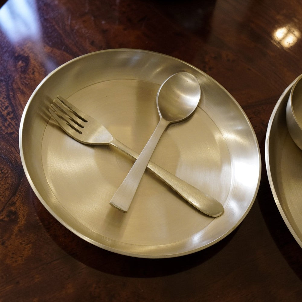 51 Piece Pure Kansa Dinner Set – Premium Bronze Dining Collection