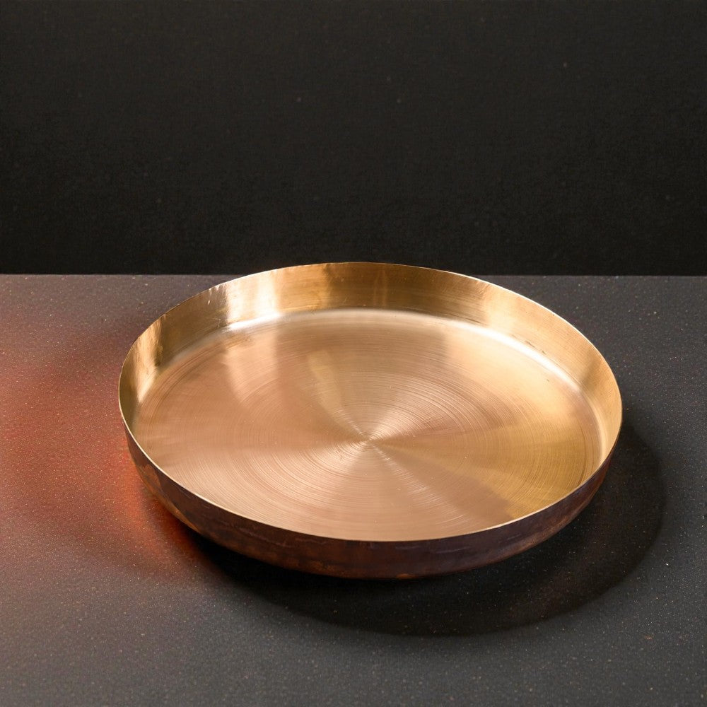Handmade Pure Kansa Thali (Bronze Plate) – Traditional Indian Dinnerware | RoyalStuffs.com