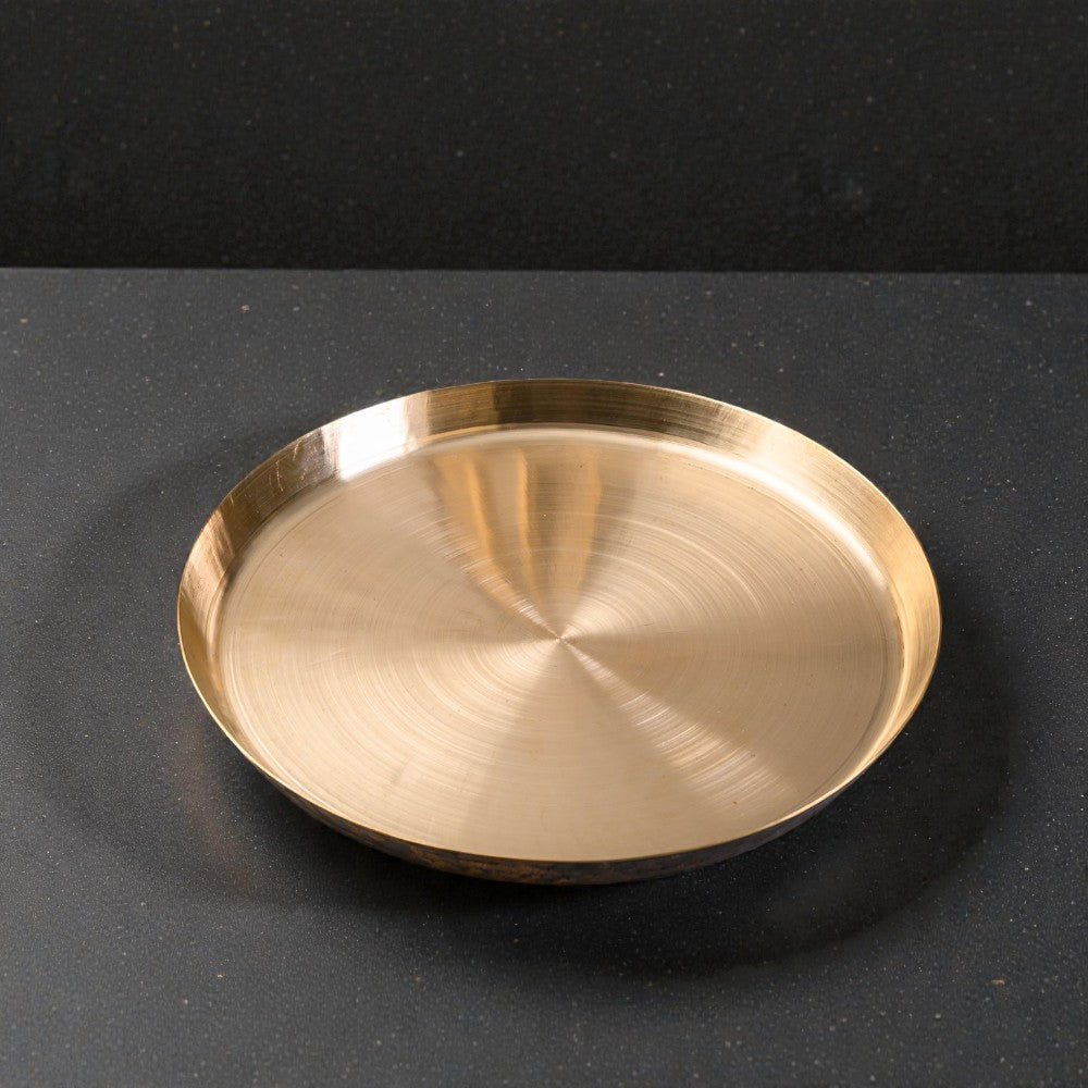 Handmade Pure Kansa Thali (Bronze Plate) – Traditional Indian Dinnerware | RoyalStuffs.com