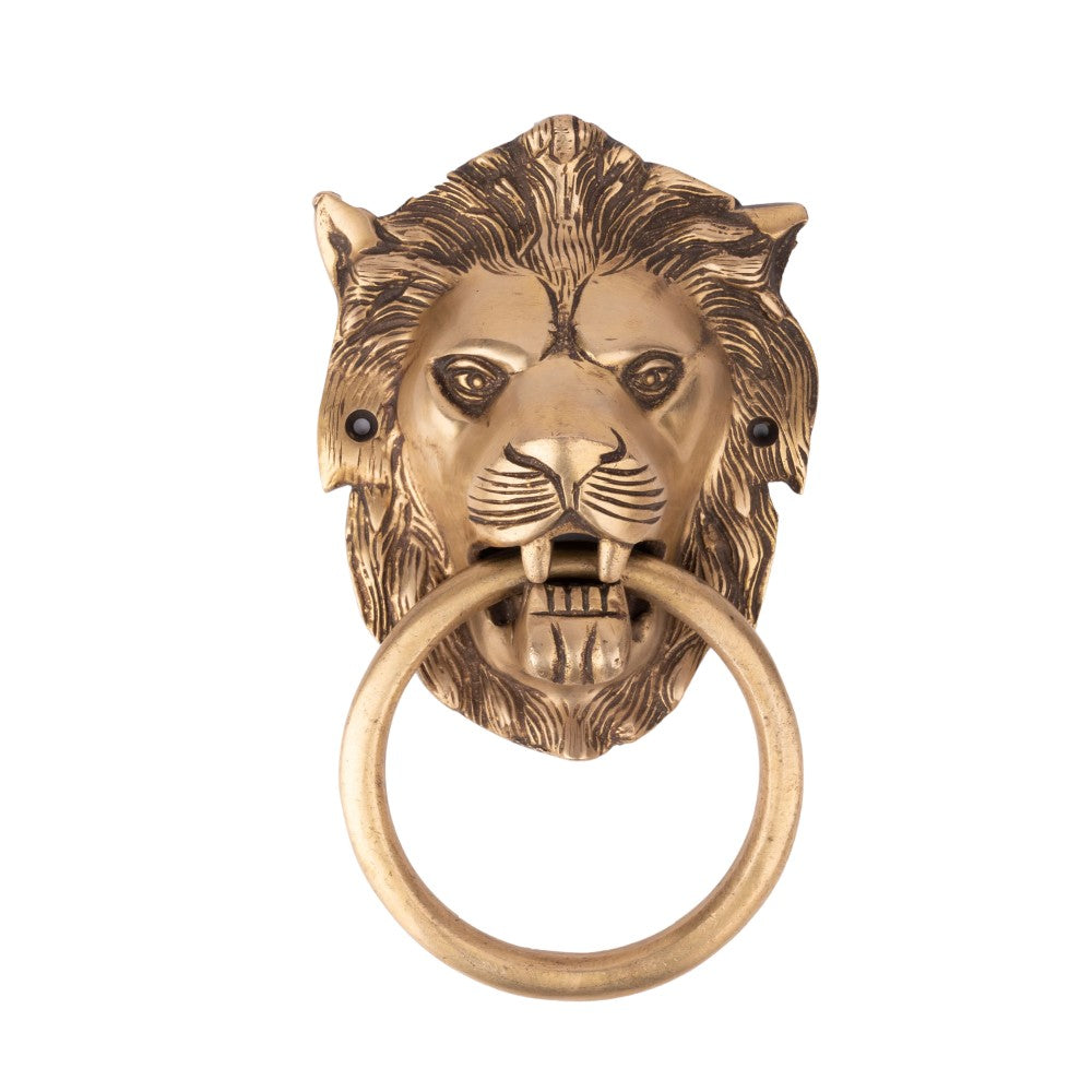 Crafted Lion Head 1 kg Door Knocker with Antique Finish