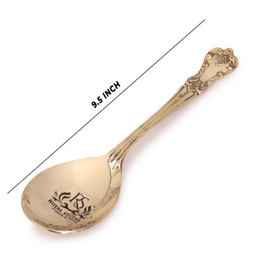 Brass Pital Heavy Weight Serving Kadhai Cookware with 2 Brass Spoon (1250ML)