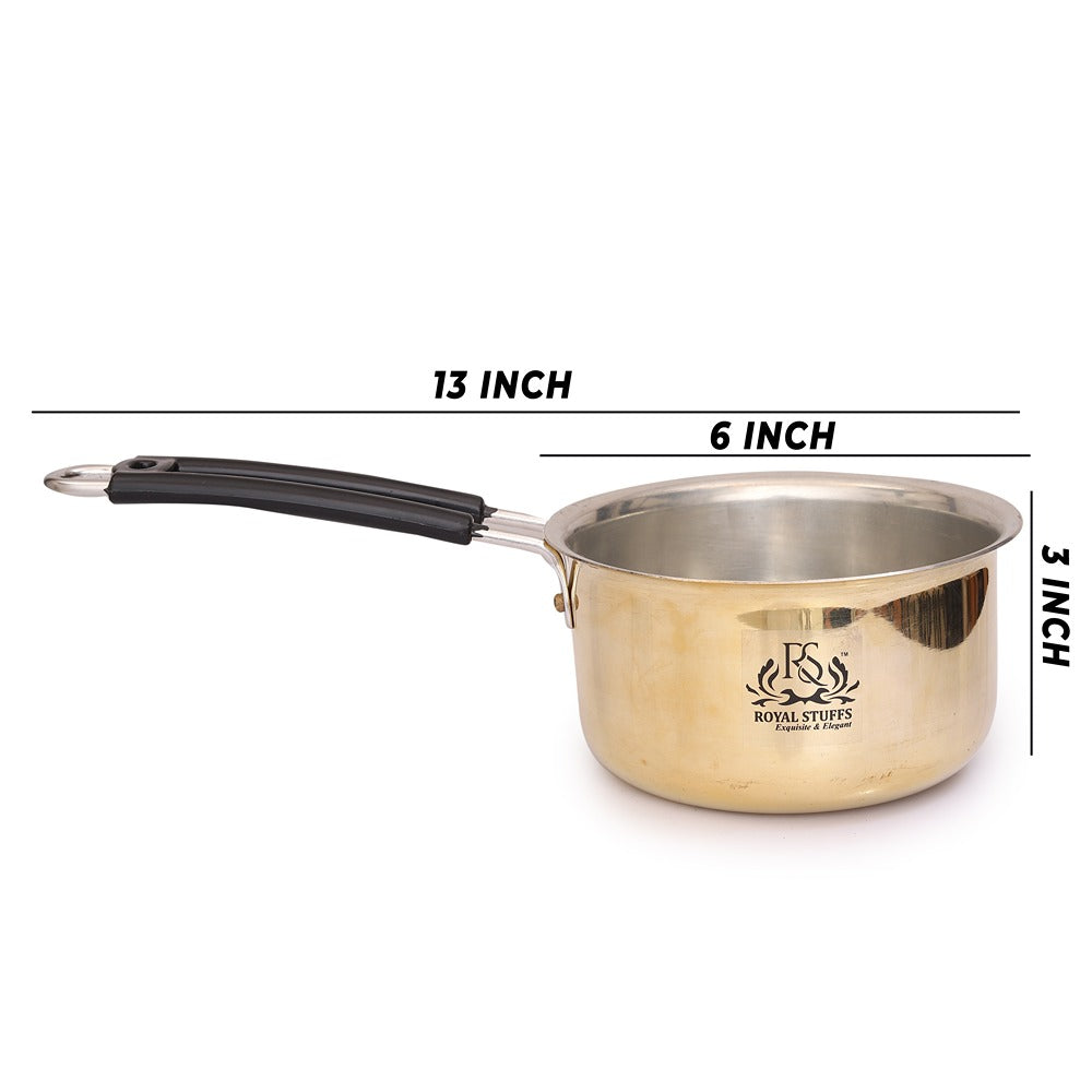 1 Liter Brass Sauce Pan Tapeli for Milk,Tea with Tin Coating Inner Side Kalai